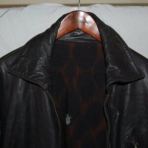 VTG ONE SIZE 🔥 GIANNI VERSACE MEN Black Tall Leather Coat Jacket Belted